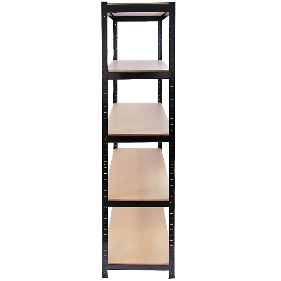Monster Racking 5 Rayonnages T-Rax en Acier Sans Boulons Noirs 90cm x 45cm x 180cm