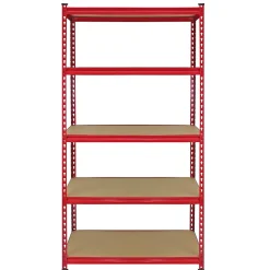 Monster Racking 10 Rayonnages Z-Rax en Acier Sans Boulons Rouges 90cm x 183cm x 45cm