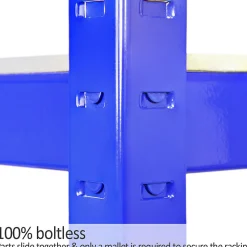 Monster Racking 10 Rayonnages T-Rax en Acier Sans Boulons Bleus 90cm x 45cm x 182,5cm