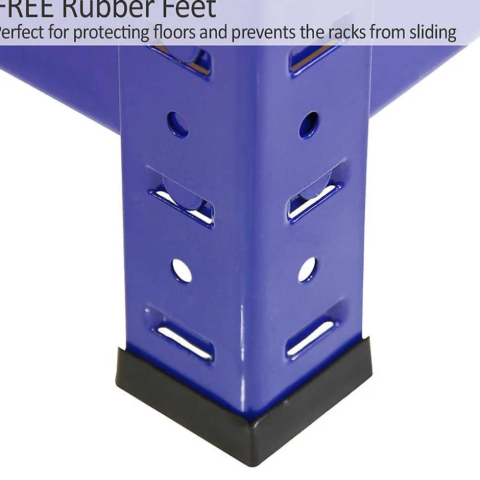 Monster Racking 10 Rayonnages T-Rax en Acier Sans Boulons Bleus 90cm x 45cm x 182,5cm