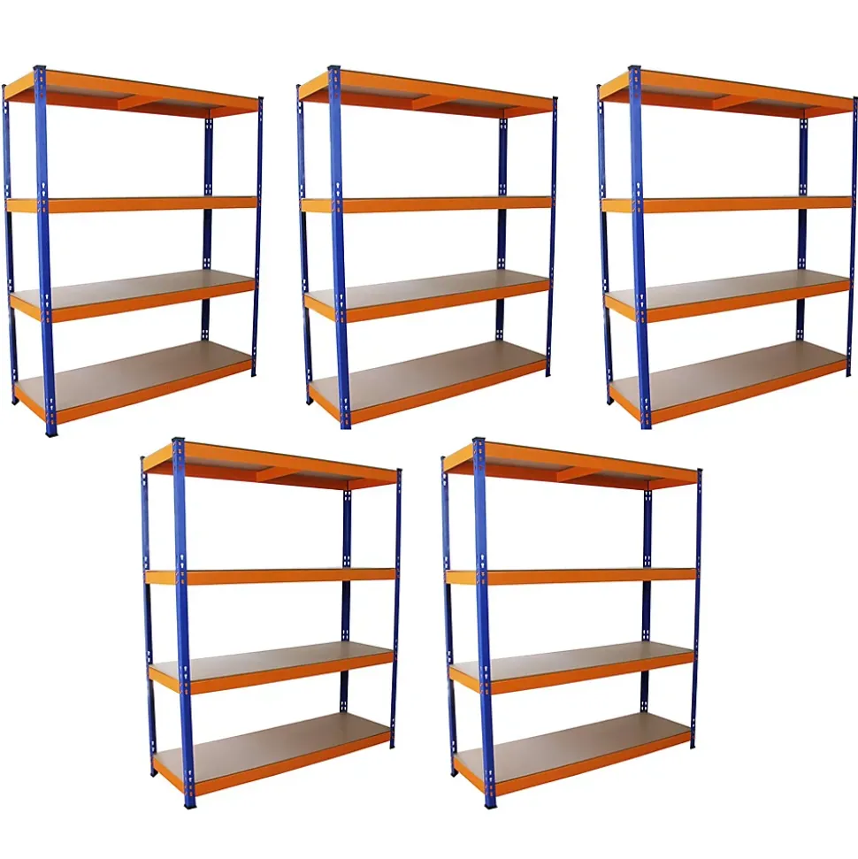 Monster Racking Lot de 5 Rayonnages sans Boulons en Acier S-Rax