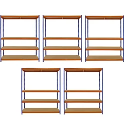 Monster Racking Lot de 5 Rayonnages sans Boulons en Acier S-Rax