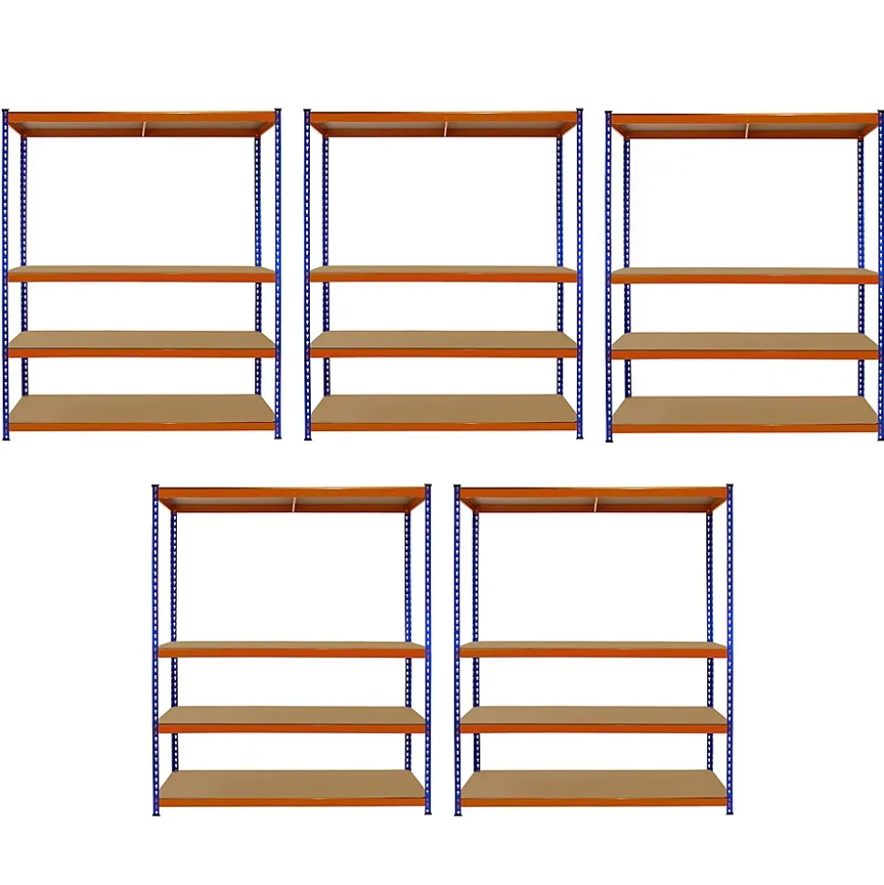 Monster Racking Lot de 5 Rayonnages sans Boulons en Acier S-Rax