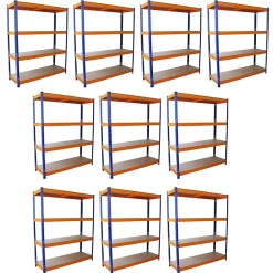 Monster Racking Lot de 10 Rayonnages sans Boulons en Acier S-Rax
