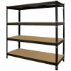 Monster Racking Rayonnage robuste Q-Rax Monster à étagères pour garage, 360 kg/étagère, 160cm x 60cm x 160cm, Noir