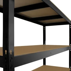 Monster Racking Rayonnage robuste Q-Rax Monster à étagères pour garage, 360 kg/étagère, 160cm x 60cm x 160cm, Noir