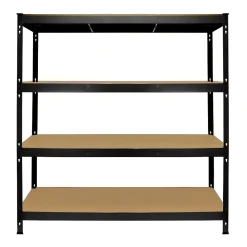 Monster Racking Rayonnage robuste Q-Rax Monster à étagères pour garage, 360 kg/étagère, 160cm x 60cm x 160cm, Noir