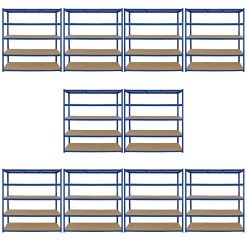 Monster Racking T-Rax 10 x Rayonnage, Bleu, 160cm Largeur, 60cm Profondeur