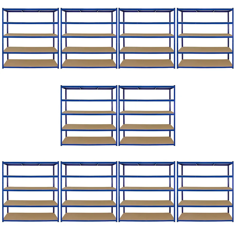Monster Racking T-Rax 10 x Rayonnage, Bleu, 160cm Largeur, 60cm Profondeur