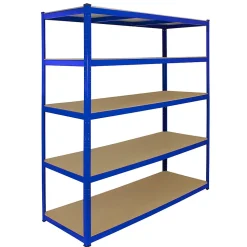 Monster Racking T-Rax 5 x Rayonnage, Bleu, 160cm Largeur, 60cm Profondeur