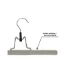 MSV 12Cintre Jupe Pince 30Cm Metal Plastifie Taupe