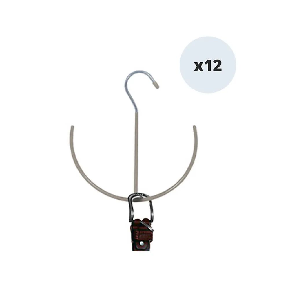 MSV Lot de 12 cintres en acier plastifié antiglisse pour ceintures
