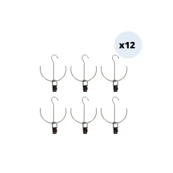 MSV Lot de 12 cintres en acier plastifié antiglisse pour ceintures