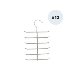 MSV Lot de 12 cintres en acierplastifié antiglisse pour cravates