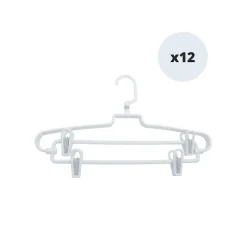 MSV Lot de 12 Cintres Plastiques Multi Pinces
