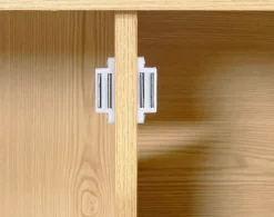 Nagato - buffet bas - cannage et effet bois - 3 portes - 150 cm - Best Mobilier