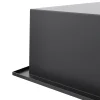 Niche inox SIRHONA 900x300x100mm - Encastrée + Bac à douche + Verticale/Horizontale + Noir mat