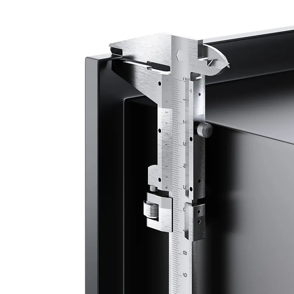 Niche inox SIRHONA 300x300x95mm - Encastrée + Bac à douche + Verticale/Horizontale + Noir mat
