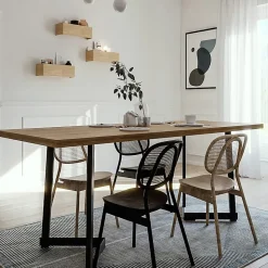 NORDLINGER Tréteau métal Vega - Noir - Hauteur 73 cm