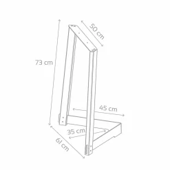 NORDLINGER Tréteau métal Vega - Noir - Hauteur 73 cm