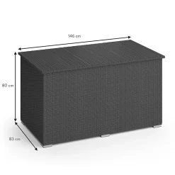OK-Living Coffre pour coussins Anthracite 146x80cm
