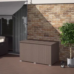 OK-Living Coffre pour coussins Marron 146x80cm