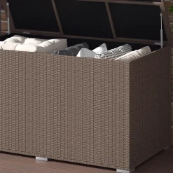 OK-Living Coffre pour coussins Marron 146x80cm