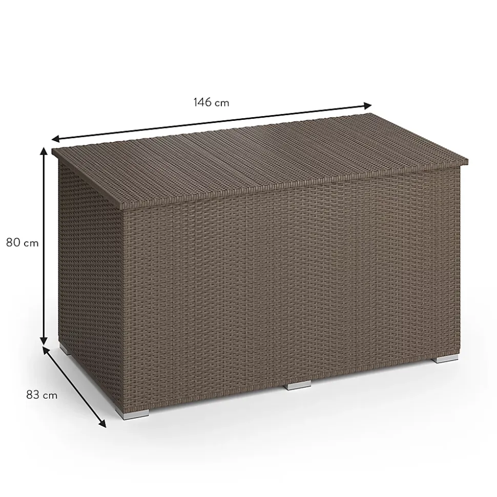 OK-Living Coffre pour coussins Marron 146x80cm
