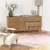 OLIVIA Commode Shabby chic en chêne, 6 tiroirs