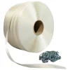 Pack 1 Feuillard de cerclage fil à fil 19 mm x 600 m + 250 Boucles - Feuillard textile Haute Résistance 550kg - TECPLAST PFF1