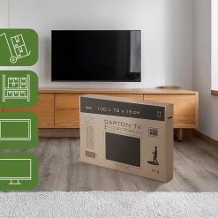 Pack and Move - Carton de protection pour TV 47" - Déménagement écran plat - 100 x 15 x 70 cm - Carton renforcé