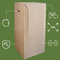 Pack and Move - Carton penderie déménagement - 50 x 50 x 120 cm - Carton renforcé - 1 marqueur offert