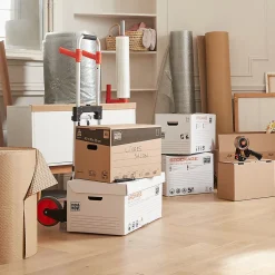 Pack and Move - Lot 20 cartons stockage - 40 x 30 x 30 cm - Poignées renforcées - 1 marqueur offert