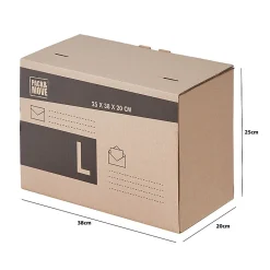 Pack and Move - Lot 36 cartons pour expédition - Taille L - 25 x 38 x 20 cm - Carton renforcé - 20 KG max