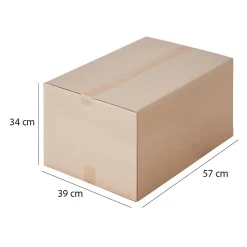 Pack and Move - Lot 20 cartons déménagement d'occasion - 57 x 39 x 34 cm - Cartons réemployés - 1 adhésif offert