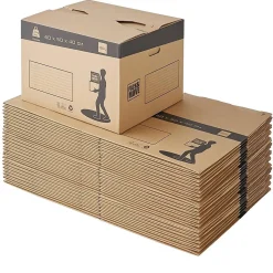 Pack and Move - Lot 30 cartons déménagement automatique - 60 x 50 x 40 cm - Poignées renforcées