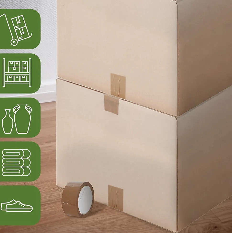 Pack and Move - Lot 40 cartons déménagement d'occasion - 57 x 39 x 34 cm - Cartons réemployés - 2 adhésifs offerts