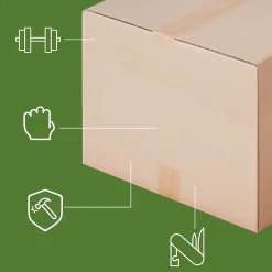 Pack and Move - Lot 40 cartons déménagement d'occasion - 57 x 39 x 34 cm - Cartons réemployés - 2 adhésifs offerts