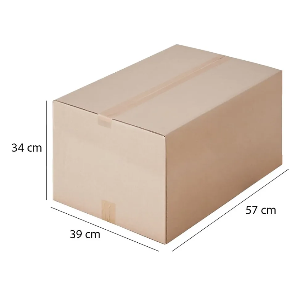 Pack and Move - Lot 40 cartons déménagement d'occasion - 57 x 39 x 34 cm - Cartons réemployés - 2 adhésifs offerts
