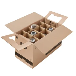 Pack and Move - Lot 40 cartons déménagement stockage livres - 40 x 30 x 30 cm - Poignées renforcées - 2 adhésifs offerts