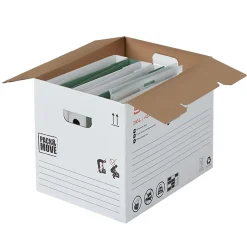 Pack and Move - Lot 20 cartons stockage - 55 x 30 x 30 cm - Poignées renforcées - 1 marqueur offert