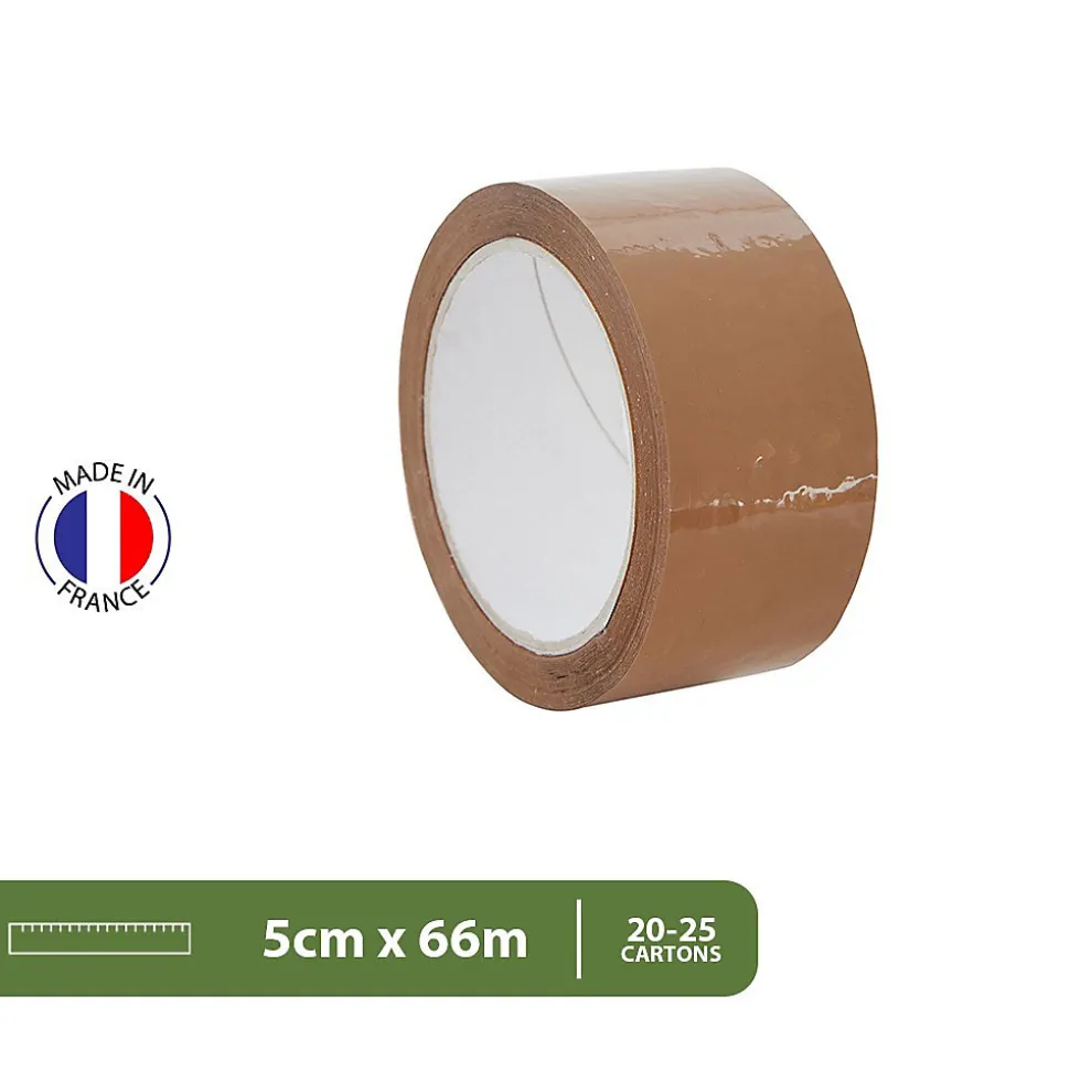 Pack and Move - Lot 36 rouleaux ruban adhésif marron pour emballage et déménagement - 66 m - Qualité Premium