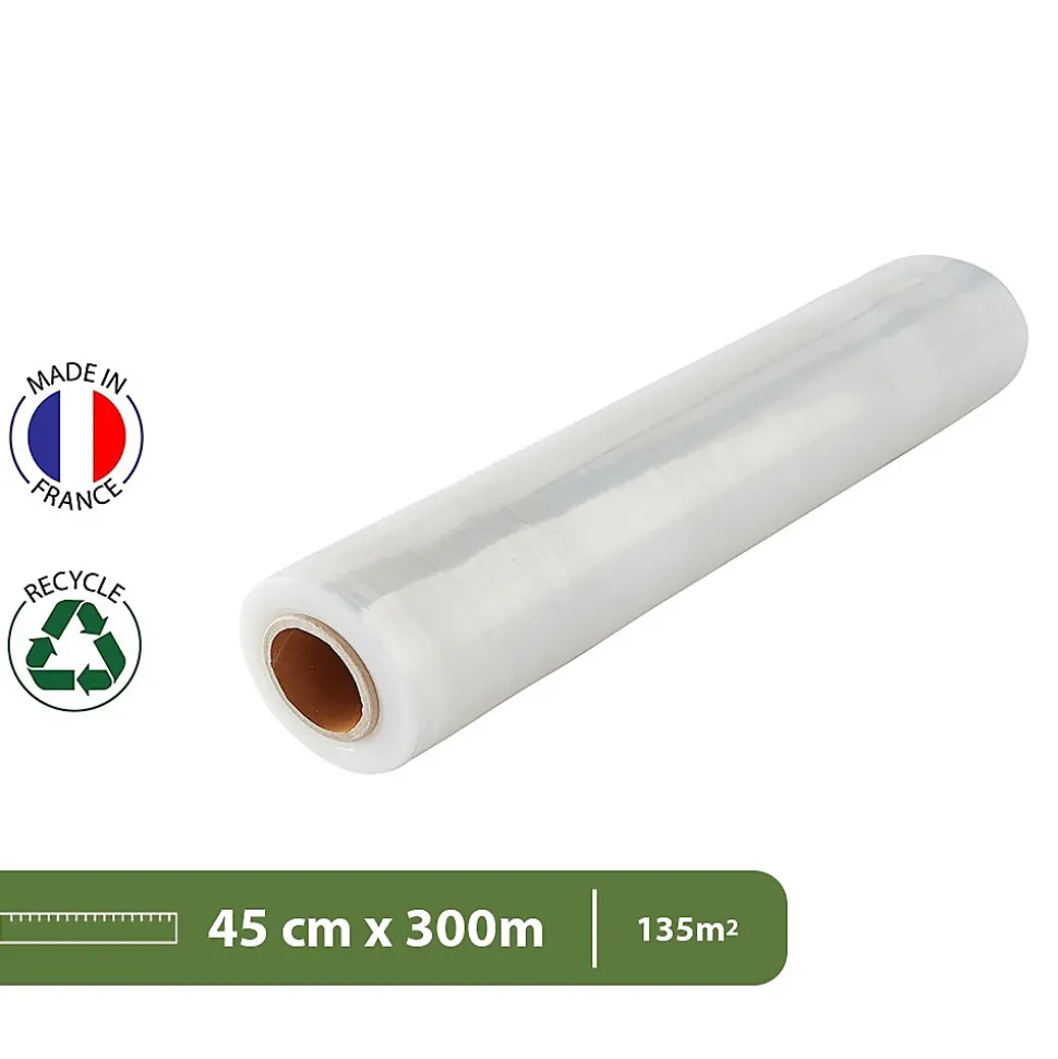 Pack And Move - Lot 2 Rouleaux Film Étirable - 300 M - Transparent - Film Déménagement Film Emballage Film Palette Film Protection