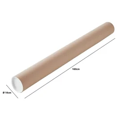 Pack and Move - Lot 20 tubes pour expédition et emballage -10x100cm - Pour affiche et poster - Avec capuchon