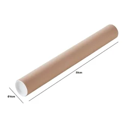 Pack and Move - Lot 12 tubes pour expédition et emballage - 0.6x50cm - Pour affiche et poster - Avec capuchon