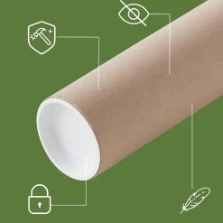 Pack and Move - Lot 24 tubes pour expédition et emballage - 0.6x50cm - pour affiche et poster - Avec capuchon