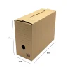 Pack and Move - Lot de 12 boîtes d'archives en carton ondulé robuste - 33,5 x 12 x 24 cm - Organisation pratique