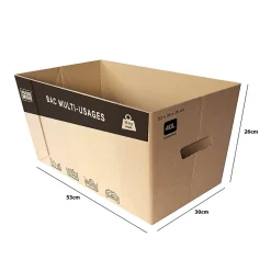 Pack and Move - Lot de 10 caisses en carton - 53 x 30 x 26 cm - Transport, déménagement, stockage