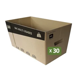Pack and Move - Lot de 30 caisses en carton - 53 x 30 x 26 cm - Transport, déménagement, stockage