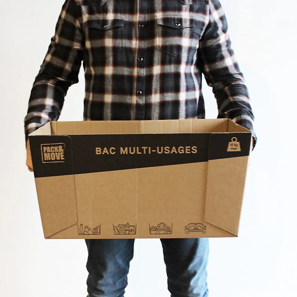 Pack and Move - Lot de 30 caisses en carton - 53 x 30 x 26 cm - Transport, déménagement, stockage